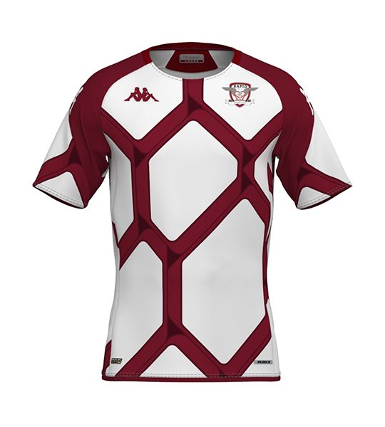 Tricou alb - visiniu Kappa