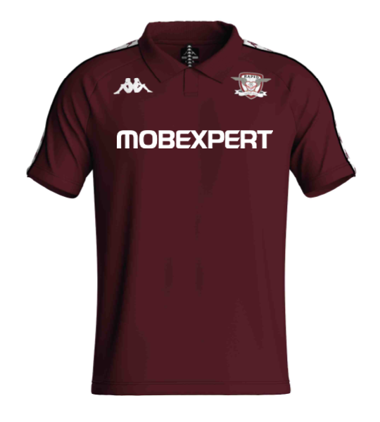 Tricou polo prezentare visiniu KAPPA - sezon 2025-26